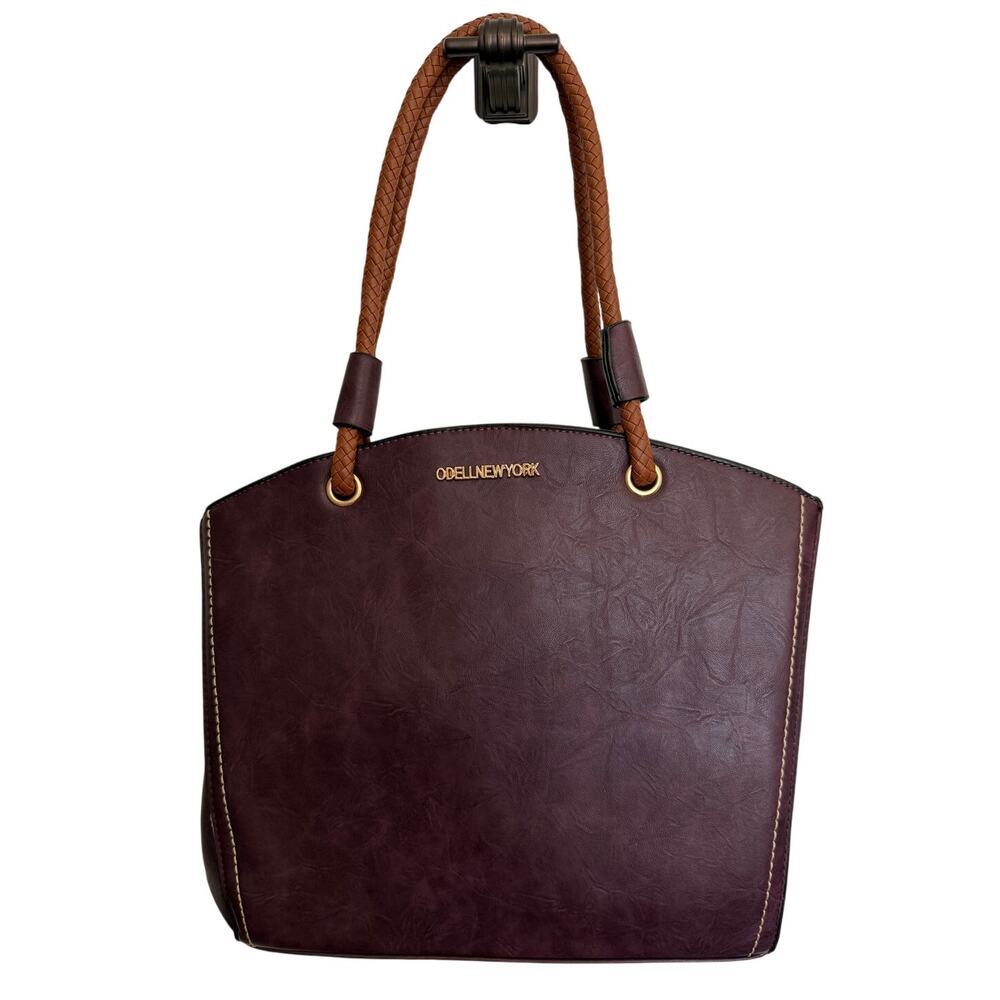Odell New York Large Purple Shoulder Bag Faux Leather Beautiful Bag | NWT